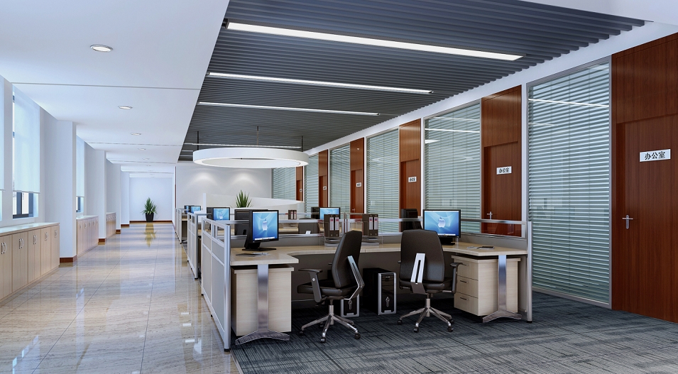 现代简约办公室：办公区