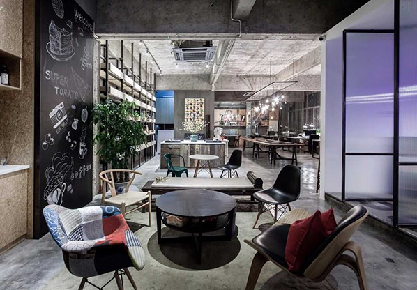 复古工业风办公室装修效果图